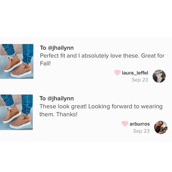 HP💕 Hidden Wedge Sneakers - Picture 2 of 4